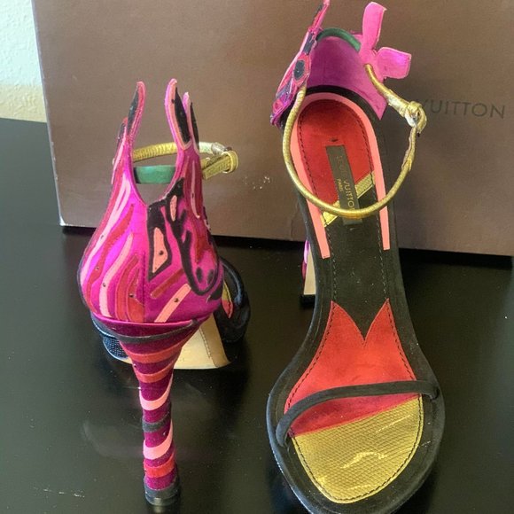 Louis Vuitton Artifice Ankle Strap Sandal-Fuchsia - Picture 4 of 6